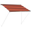 vidaXL Luifel uittrekbaar 100x150 cm oranje en bruin