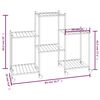 vidaXL Bloemenstandaard met wielen 83x25x63,5 cm ijzer zwart