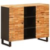 vidaXL Bijzetkast met lade Bruin 90 x 33 x 75 cm Massief Mango Hout