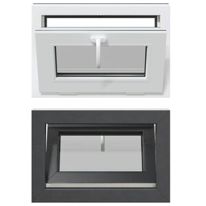 vidaXL Kelderraam RISOR 60 x 40 cm PVC en glas Antracietkleurig