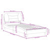 vidaXL Bedframe zonder matras "Hvar" 80x200 cm stof donkergrijs