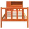 vidaXL Bed met boekenkast zonder matras massief hout wasbruin 75x190cm