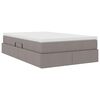 vidaXL Opbergbed met matras met matras Taupe 120 x 200 cm Polyester