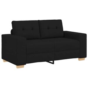 vidaXL Loveseat bank 160x77x82 cm stof zwart