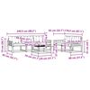 vidaXL Buiten bankenset met kussen 6 pcs Natuurlijk en Zwart