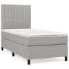 vidaXL Boxspring met matras stof lichtgrijs 90x190 cm