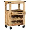 vidaXL Keuken Trolley Bruin 55 x 40 x 80 cm Massief Mango Hout