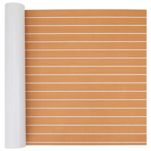 vidaXL Bootmat Gestreept Bruin en wit 240 x 90 cm EVA
