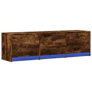 vidaXL TV-kast met LED Gerookt eiken 140 x 34 x 40 cm Bewerkt hout