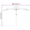 vidaXL Balkonparasol half met aluminium paal 300x155x223 cm terracotta