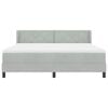 vidaXL Boxspringbed met matras Lichtgrijs 200 x 180 cm Polyester