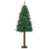 vidaXL Slanke Kerstboom Groen 180 cm PVC en massief dennenhout