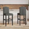 vidaXL Barstoelen 2 st massief rubberhout en stof