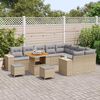 vidaXL Tuin Sofa Set 12 pcs Beige poly rattan