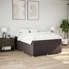 vidaXL Boxspring met matras stof donkerbruin 140x200 cm