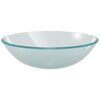 vidaXL Wasbak gehard glas 42 cm matglas