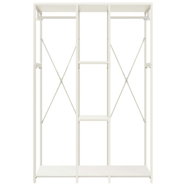 vidaXL Kledingkast 110x40x167 cm metaal en spaanplaat wit