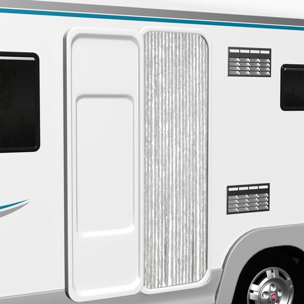 vidaXL Vliegengordijn 56x200 cm chenille grijs