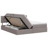 vidaXL Opslag bed met hoofdeinde 2 st Taupe Nep Leer