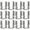 vidaXL Hekankers 12 stuks Zilver 10x6x15 cm Gegalvaniseerd staal