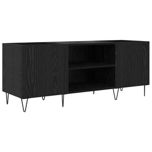 vidaXL Platenkast met plank met opslag Zwart Eiken 121 x 38 x 48 cm