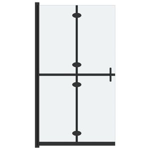 vidaXL Inloopdouchewand inklapbaar 110x190 cm ESG-glas mat