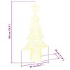 vidaXL Kerstboom met 240 LED Warmwit 150 cm Acryl
