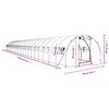 vidaXL Tuinkas met stalen frame 72 m² 24x3x2 m groen