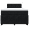 vidaXL Boxspring met matras fluweel zwart 120x200 cm