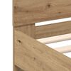 vidaXL Bedframe artisanaal eikenkleurig 135 x 190 cm Bewerkt hout