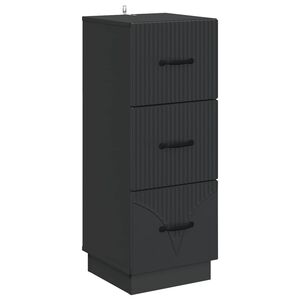 vidaXL Ladenkast 33 x 34,5 x 87 cm Bewerkt hout Zwart
