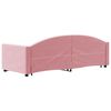 vidaXL Slaapbank met onderschuifbed en lades 80x200 cm fluweel roze