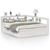 vidaXL Bed met boekenkast zonder matras grenenhout wit 160x200 cm
