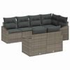 vidaXL Tuinbankenset 7 st Grijs poly rattan