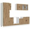 vidaXL 8-delige Keukenkastenset Kalmar bewerkt hout artisanaal eiken