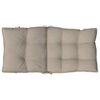 vidaXL Stoelkussens 2 st lage rug oxford stof taupe