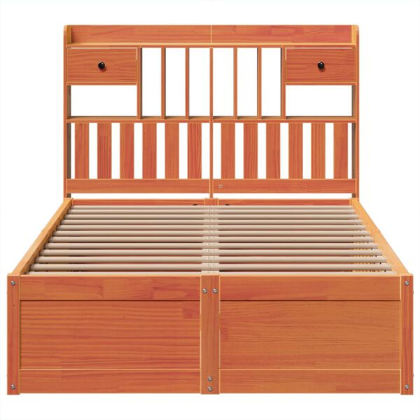 vidaXL Bedframe zonder matras massief grenenhout wasbruin 120x200 cm