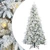 vidaXL Kunstmatige Inklapbare Kerstboom Wit 210 cm PE en PVC