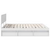 vidaXL Bedframe met hoofdeinde Wit 200 x 200 cm Massief grenenhout
