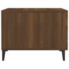 vidaXL Salontafels 2 st met metalen poten 50x50x40 cm bruin eikenkleur