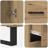 vidaXL Hoge kast met lade 2 pcs Artisan Eiken Bewerkt hout
