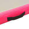 vidaXL Gymnastiekmat met pomp opblaasbaar 400x100x10 cm PVC roze
