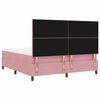 vidaXL Boxspringbed met matras met hoofdeinde Roze 180 x 200 cm Stof
