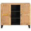 vidaXL Hoge kast met opslag Bruin 90 x 33 x 75 cm Massief Mango Hout