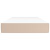 vidaXL Pocketveringmatras 90x190x20 cm kunstleer cappuccinokleurig