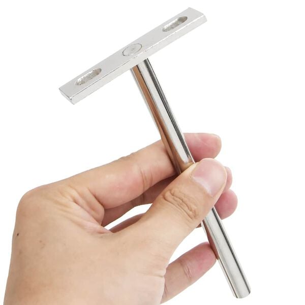 vidaXL Zwevende plankdragers 12st onzichtbaar &Oslash;10x150 mm koolstofstaal