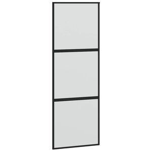 vidaXL Schuifdeur 76x205 cm gehard glas en aluminium zwart