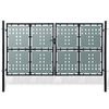 vidaXL Zwarte enkele deur schuttingpoort 300x150 cm