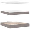 vidaXL Ottoman bed met matras 160x200cm stof taupe