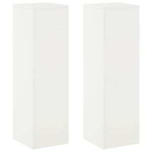 vidaXL Plantenstandaard 2 pcs Wit 30 x 30 x 100 cm Staal